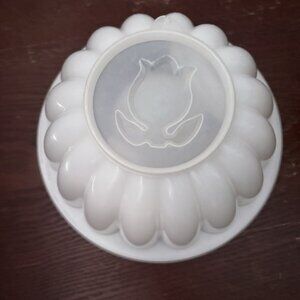 Vintage TUPPERWARE Gelatin Jel-N-Serve Mold 4 Cups 3 Design Tops Tree Tulip Star